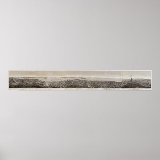 San Francisco, 1862 vom russischen Hügel Poster (Vorne)