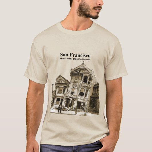 San Francisco 1906 Earthquake Illustration URM T-Shirt (Vorderseite)