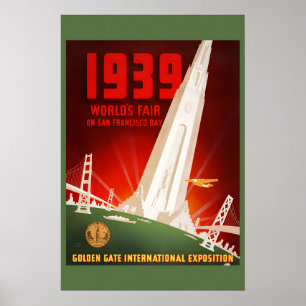 San Francisco 1939 Weltmesse im Vintage-Stil Poster