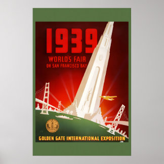 San Francisco 1939 Weltmesse im Vintage-Stil Poster