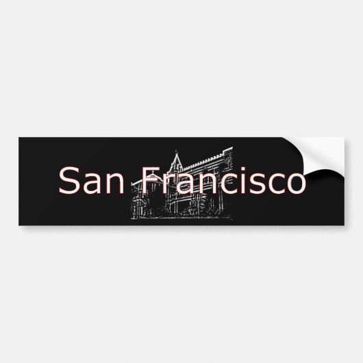 San Francisco 1986 Art The MUSEUM Zazzle Zeichnend Autoaufkleber (Vorne)