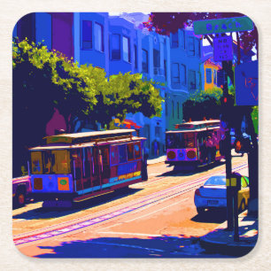San Francisco_2015_0403 Rechteckiger Pappuntersetzer