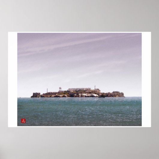 San Francisco - Alcatraz Island Digitale Wasserfar Poster (Vorne)