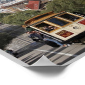 San Francisco - Alcatraz und Tram - USA - Poster (Ecke)