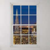 San Francisco am Fake "Night Imitats White Window" Poster (Vorne)