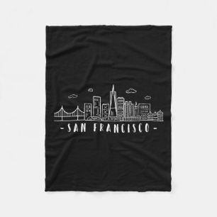 San Francisco America Kalifornien Skyline Golden-g Fleecedecke
