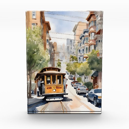 San Francisco Aquarell Fotoblock (Vorderseite)