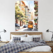 San Francisco Aquarell Leinwanddruck (Insitu (Schlafzimmer))