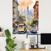 San Francisco Aquarell Poster (Heimbüro)