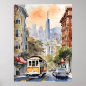 San Francisco Aquarell Poster (Vorne)