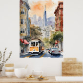 San Francisco Aquarell Poster (Küche)