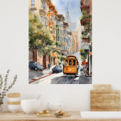 San Francisco Aquarell Poster (Küche)