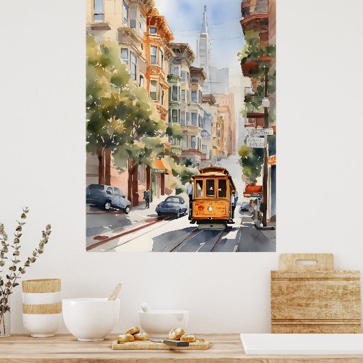 San Francisco Aquarell Poster (Küche)