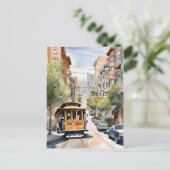 San Francisco Aquarell Postkarte (Stehend Vorderseite)