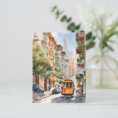 San Francisco Aquarell Postkarte (Stehend Vorderseite)
