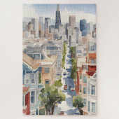 San Francisco Aquarell Puzzle (Vertikal)