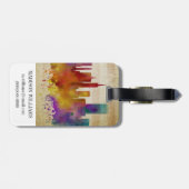 San Francisco, Aquarell-Stadt-Skyline CAs | Gepäckanhänger (Rückseite horizontal)