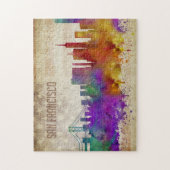 San Francisco, Aquarell-Stadt-Skyline CAs | Puzzle (Vertikal)