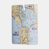 San Francisco Area Map Ornament Aus Metall (Vorderseite links)