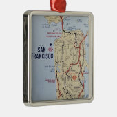 San Francisco Area Map Ornament Aus Metall (Rechts)
