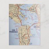 San Francisco Area Map Postkarte (Vorderseite)