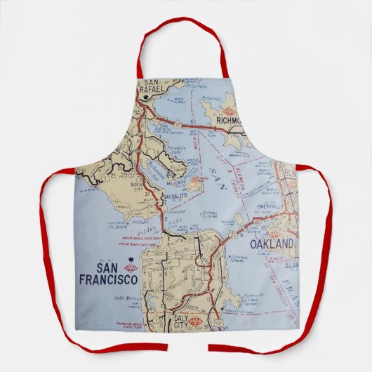 San Francisco Area Map Schürze (Vorderseite)