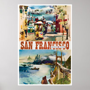San Francisco Art Amerikanisches Reiseplakat SF St Poster