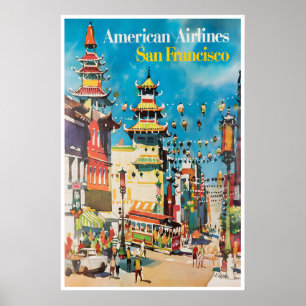 San Francisco Art Chinatown Druck Amerikanisch Rei Poster