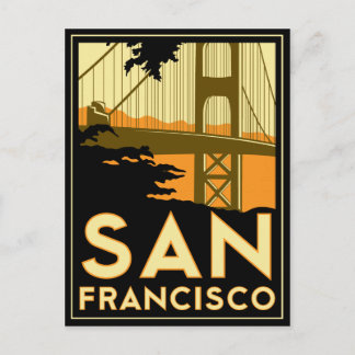 San Francisco Art Deco Poster Postkarte