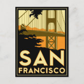 San Francisco Art Deco Poster Postkarte (Vorderseite)