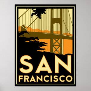 san francisco art Deko Retroposter