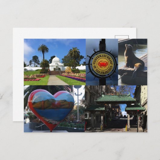San Francisco Attraktionen #1 Postkarte (Vorne/Hinten)