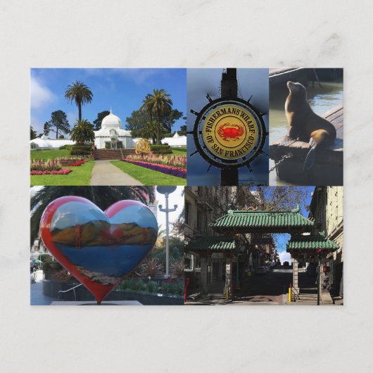 San Francisco Attraktionen #1 Postkarte (Vorderseite)