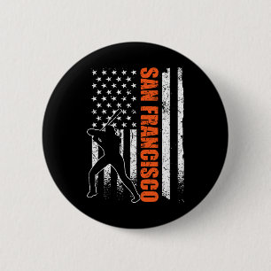 San Francisco Baseball-Flagge USA Vintage Patrioti Button