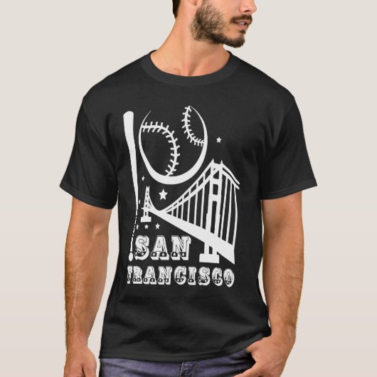 San Francisco Baseball   Patriotic Baseball T-Shirt (Vorderseite)