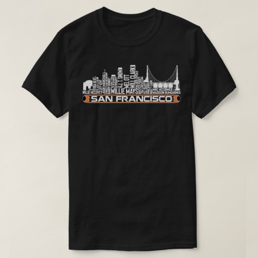 San Francisco Baseball Team All Time Legends San F T-Shirt (Design vorne)
