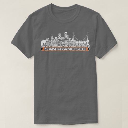 San Francisco Baseball Team All Time Legends San F T-Shirt (Design vorne)