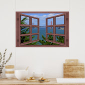 San Francisco Bay 6 Pane Open Window Poster (Küche)