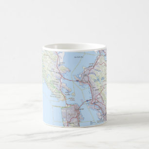 San Francisco & Bay Area Map Kaffeetasse