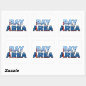 San Francisco Bay Area Quadratischer Aufkleber (Blatt)