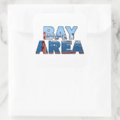 San Francisco Bay Area Quadratischer Aufkleber (Tasche)