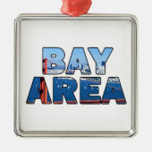 San Francisco Bay Area Silbernes Ornament (Vorne)