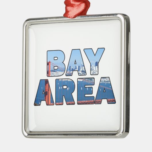 San Francisco Bay Area Silbernes Ornament (Links)
