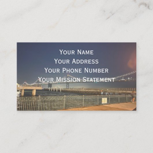 San Francisco Bay Bridge Business Card Visitenkarte (Vorderseite)
