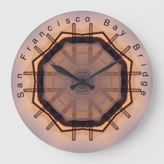San Francisco Bay Bridge Große Wanduhr (Vorderseite)
