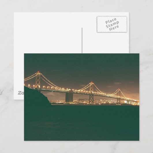 San Francisco Bay Bridge Postkarte (Vorne/Hinten)