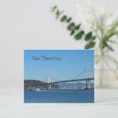 San Francisco Bay Bridge Postkarte (Stehend Vorderseite)