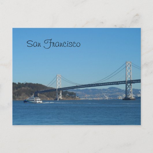 San Francisco Bay Bridge Postkarte (Vorderseite)