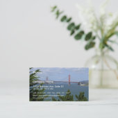 San Francisco Bay gesehen vom Precidio Visitenkarte (Stehend Vorderseite)