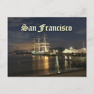 San Francisco Bay in der Nacht Postkarte